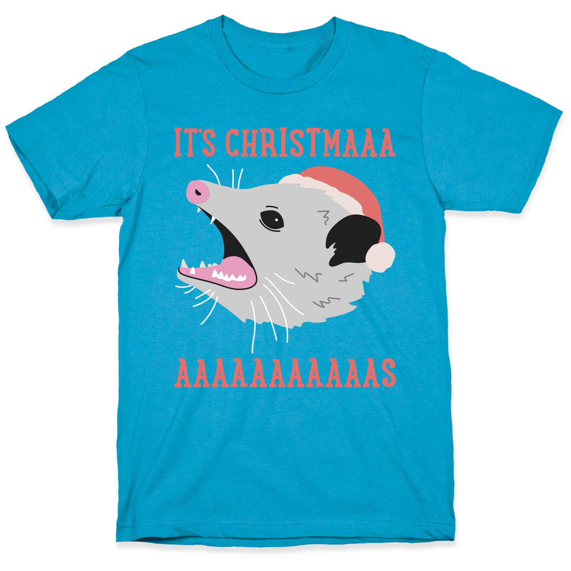It's Christmas Screaming Opossum Unisex Triblend Tee